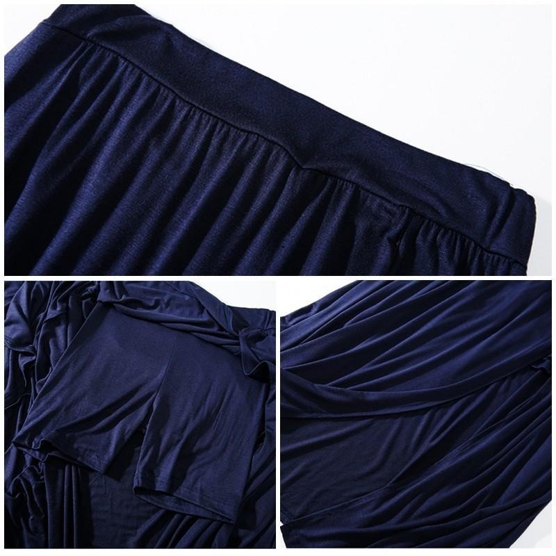 【台灣現貨】莫代爾開叉高腰長裙 褲裙 大擺裙 A字裙 半身裙 /許願花園-細節圖9