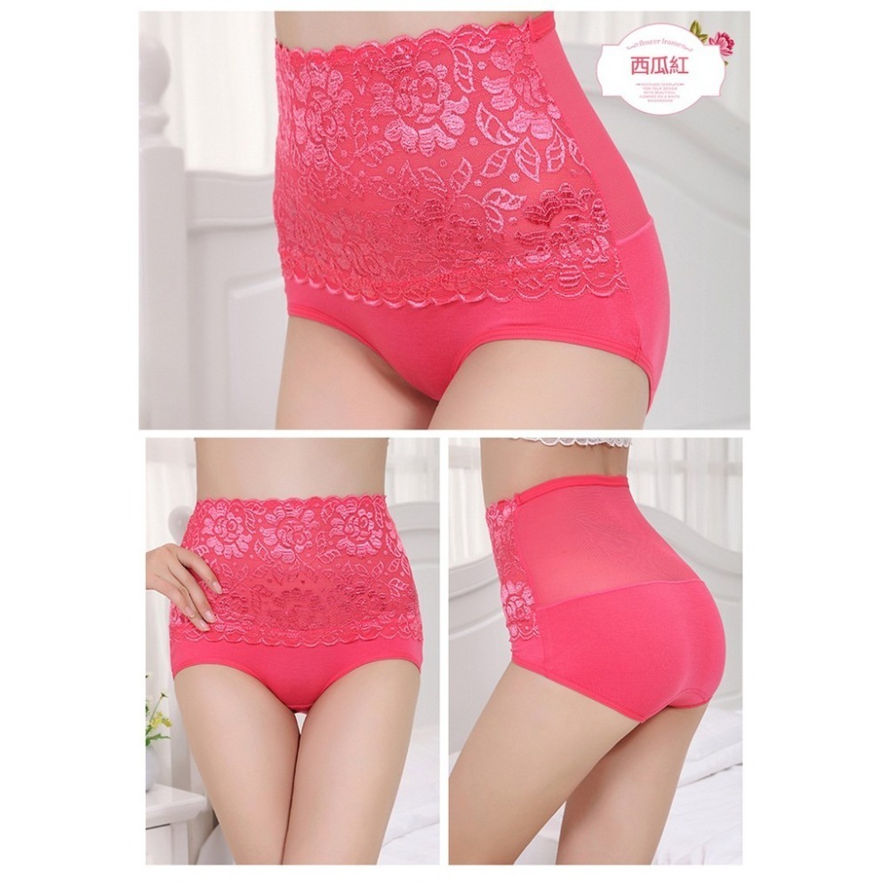 【台灣現貨】性感蕾絲收腹提臀美體高腰內褲 網紗內褲 /許願花園-細節圖5