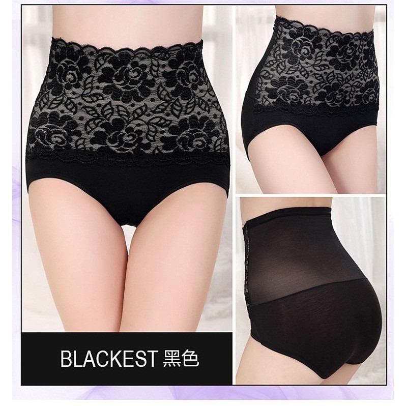 【台灣現貨】性感蕾絲收腹提臀美體高腰內褲 網紗內褲 /許願花園-細節圖6