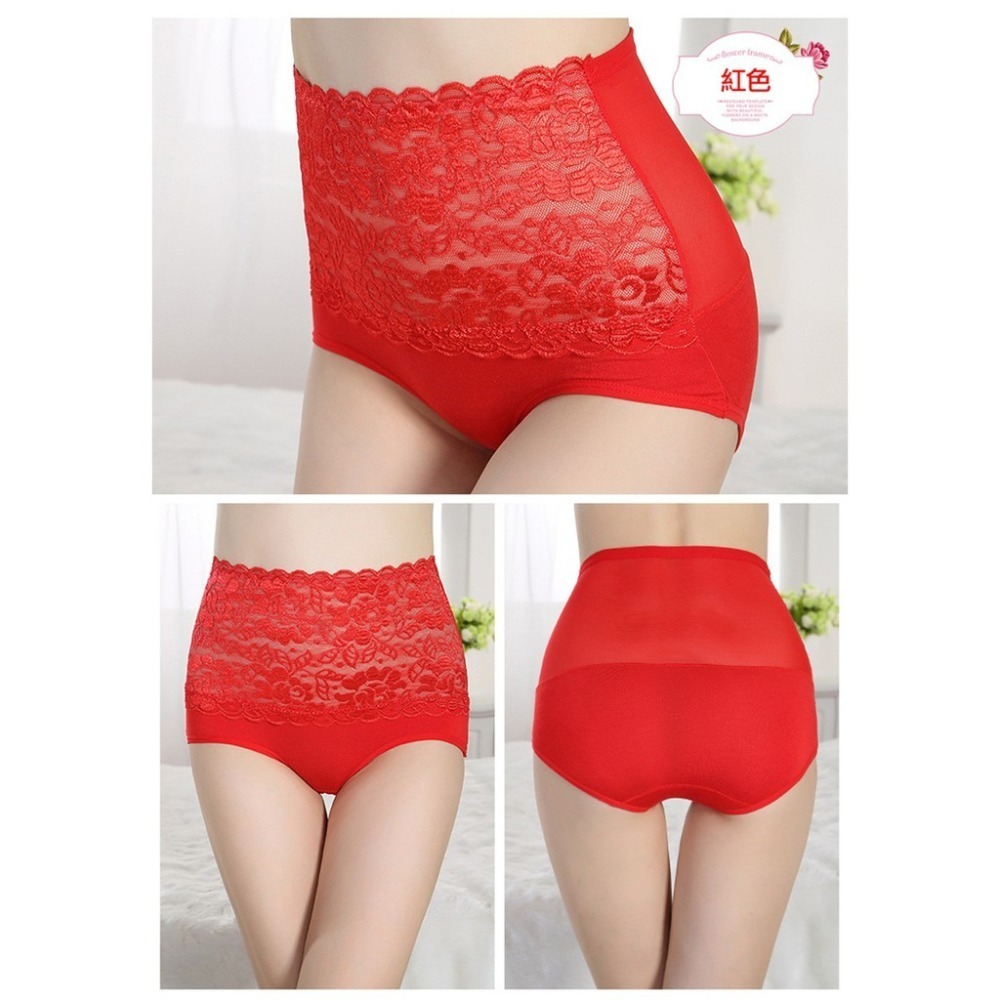 【台灣現貨】性感蕾絲收腹提臀美體高腰內褲 網紗內褲 /許願花園-細節圖7