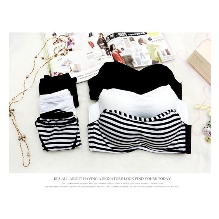 【台灣現貨】內衣+內褲🌸深V集中平口側扣無肩帶美背J型鋼圈成套內衣內褲組 /許願花園-細節圖9