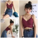 【台灣現貨】帶胸墊可外穿百搭短款細肩帶小可愛 免穿內衣 內搭打底背心 /許願花園-規格圖10