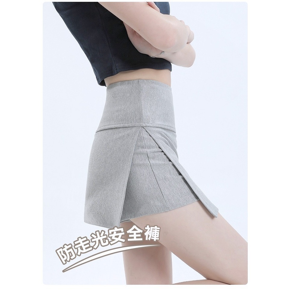 【許願花園】包臀開叉防走光褲裙 A字短裙 迷你裙 運動瑜伽褲-細節圖4