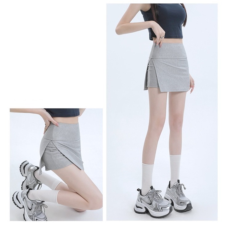 【許願花園】包臀開叉防走光褲裙 A字短裙 迷你裙 運動瑜伽褲-細節圖6