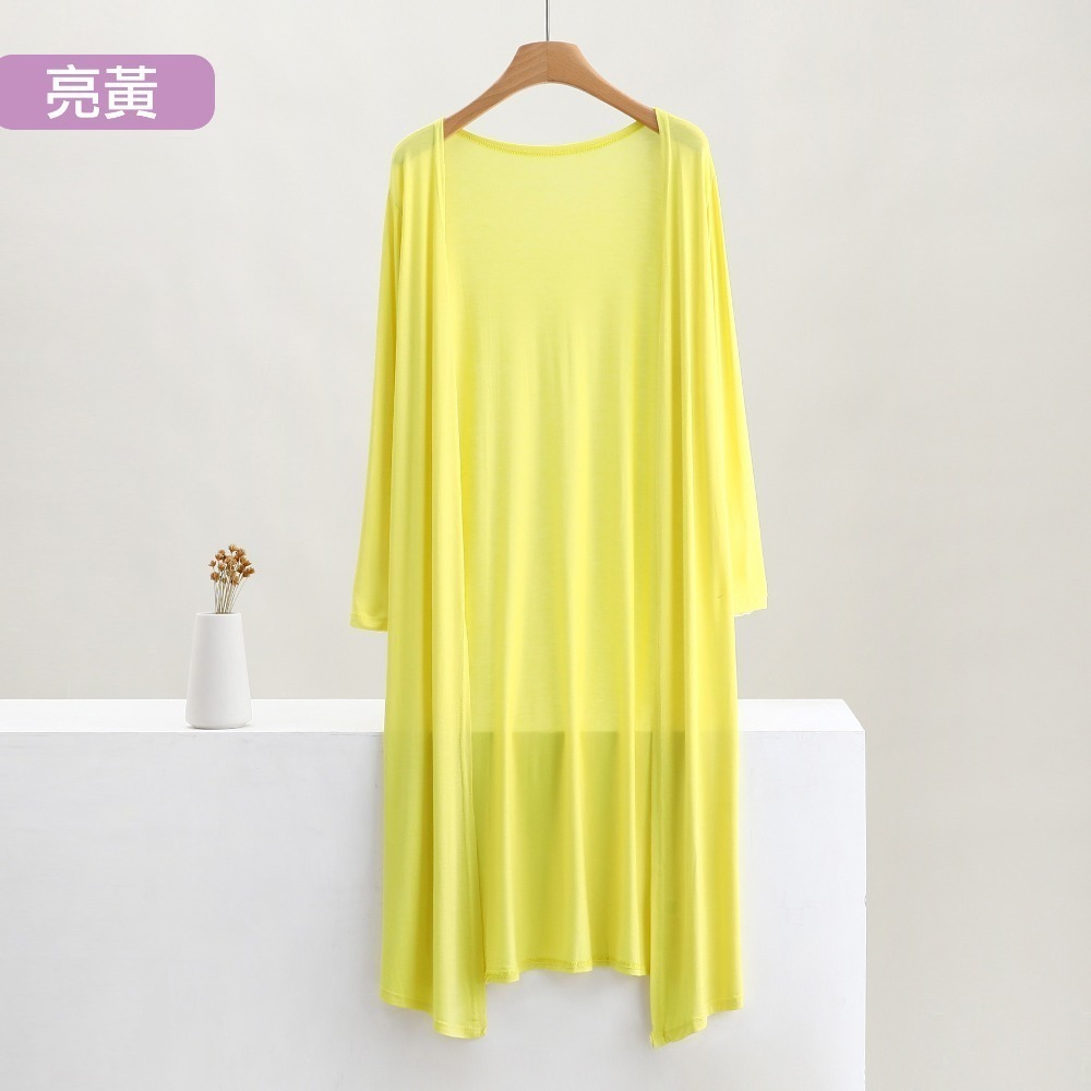 【許願花園】莫代爾無扣防曬薄外套 長版開衫 旅遊沙灘罩衫-規格圖11