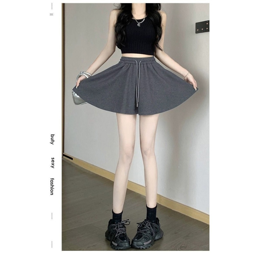 【許願花園】寬鬆顯瘦褲裙 短褲 短裙 短闊腿褲-細節圖3