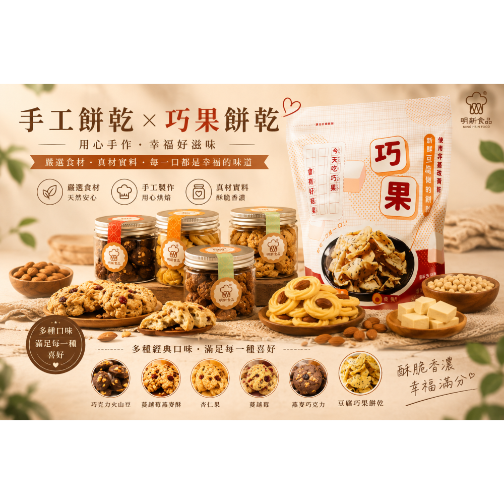 蔓越莓手工餅乾(100g*2罐)-明新食品-過年送禮年節美食團圓吃美食-細節圖5