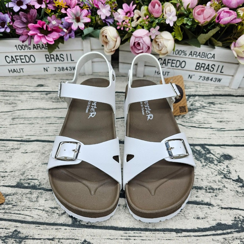 夏季必備🔝台灣製 魔鬼氈涼鞋 柏肯涼鞋 平底涼鞋 輕量 軟墊款-細節圖2