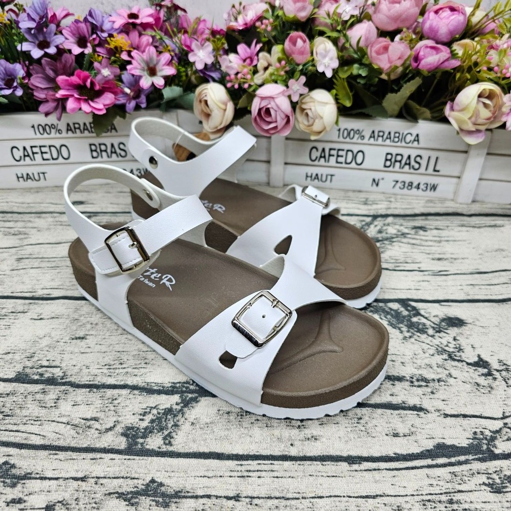 夏季必備🔝台灣製 魔鬼氈涼鞋 柏肯涼鞋 平底涼鞋 輕量 軟墊款-細節圖3