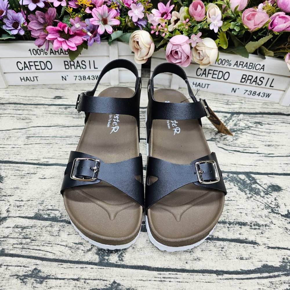 夏季必備🔝台灣製 魔鬼氈涼鞋 柏肯涼鞋 平底涼鞋 輕量 軟墊款-細節圖4