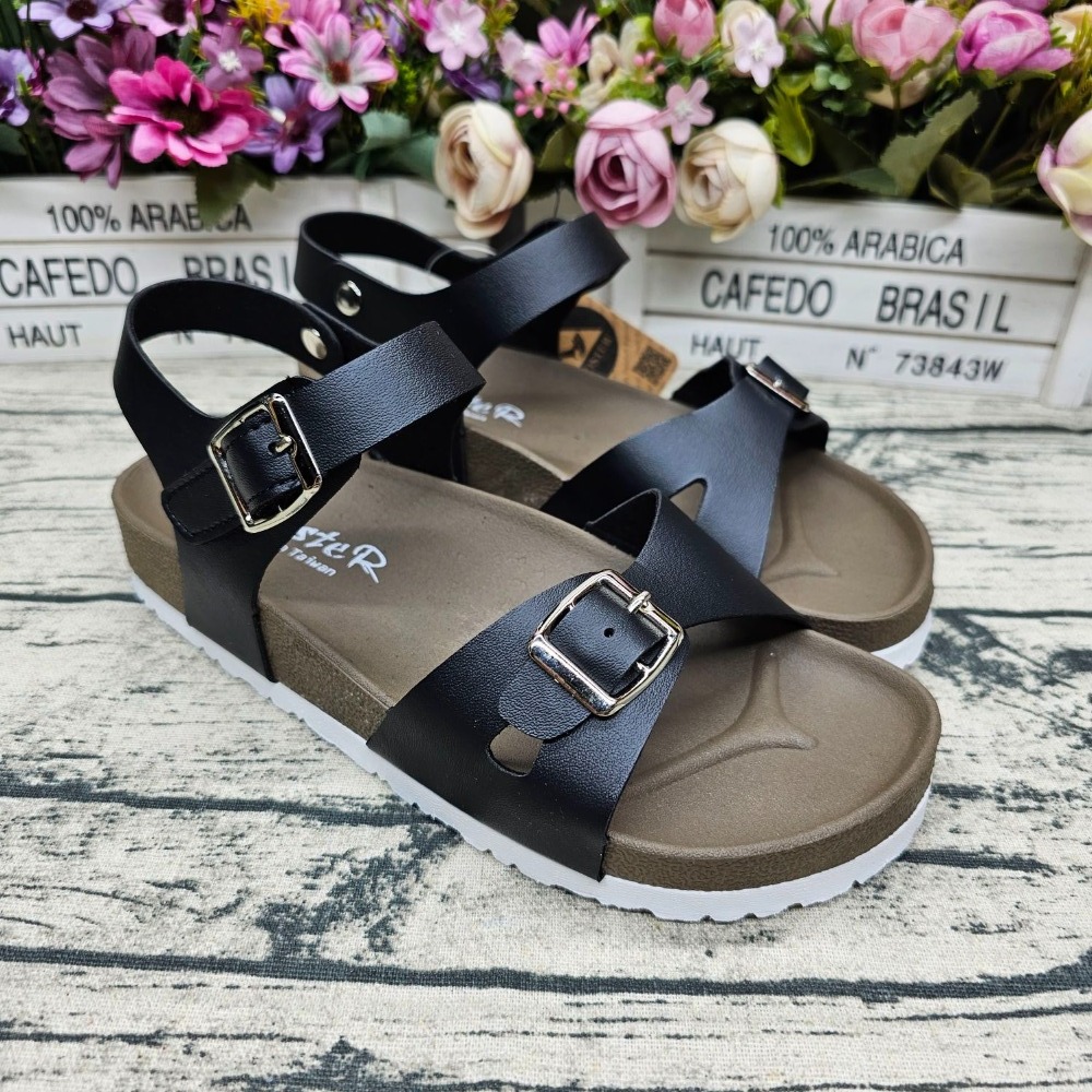 夏季必備🔝台灣製 魔鬼氈涼鞋 柏肯涼鞋 平底涼鞋 輕量 軟墊款-細節圖5