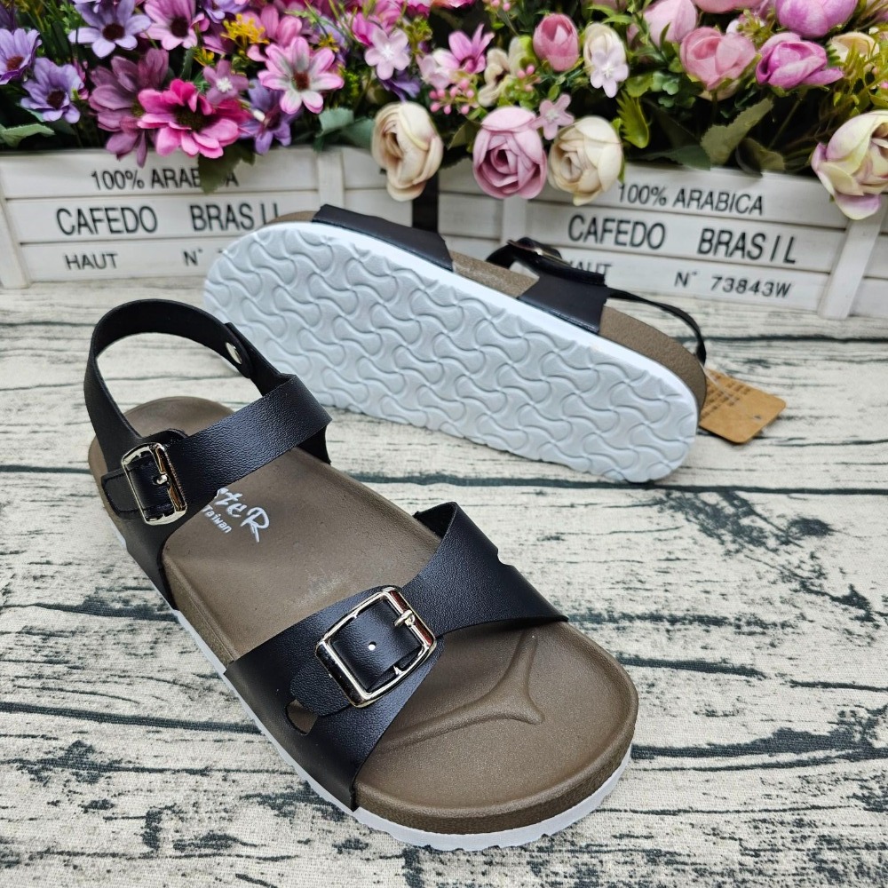 夏季必備🔝台灣製 魔鬼氈涼鞋 柏肯涼鞋 平底涼鞋 輕量 軟墊款-細節圖6