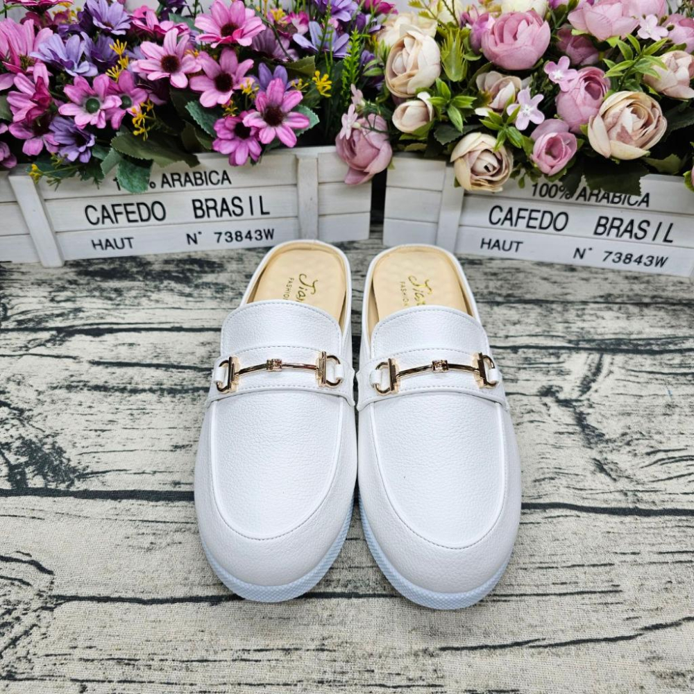 四季百搭⭐️MIT製 半包氣墊拖鞋 一字釦 前包拖鞋 厚底拖鞋 軟墊 止滑 圓頭包鞋-細節圖4