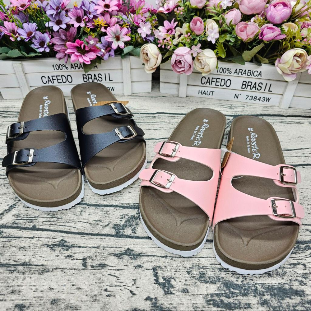 四季必備 台灣製 柏肯拖鞋 輕量 親子鞋 平底拖鞋 室內拖鞋 海邊拖鞋-細節圖2