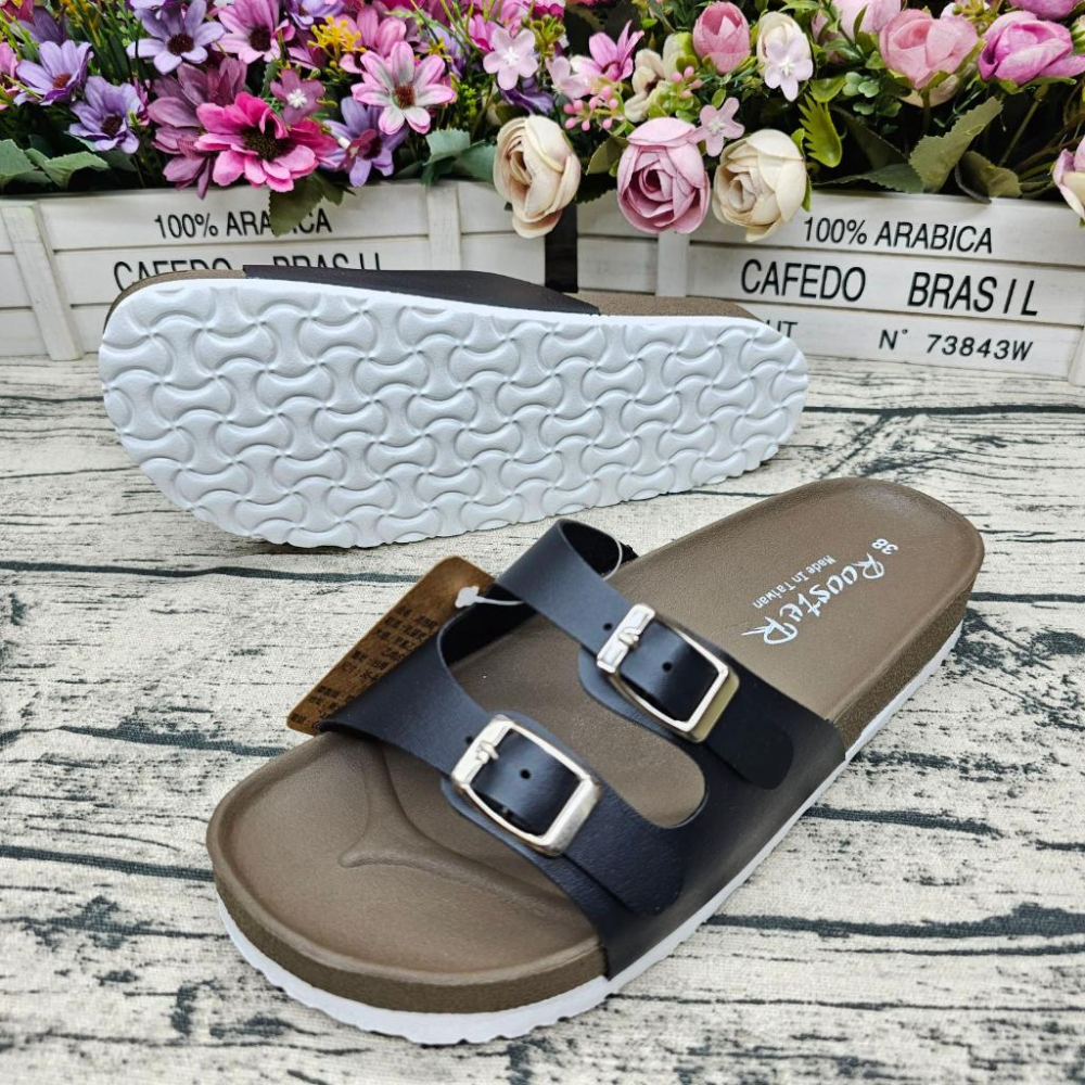 四季必備 台灣製 柏肯拖鞋 輕量 親子鞋 平底拖鞋 室內拖鞋 海邊拖鞋-細節圖6