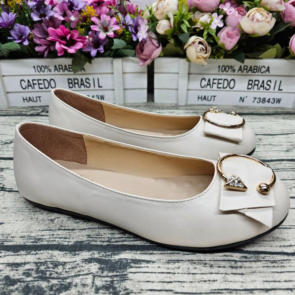 好穿不磨腳🔝MIT製 圓頭娃娃鞋 C字金屬釦 氣墊感 止滑久站 平底鞋 上班鞋 娃娃鞋 懶人鞋-細節圖6