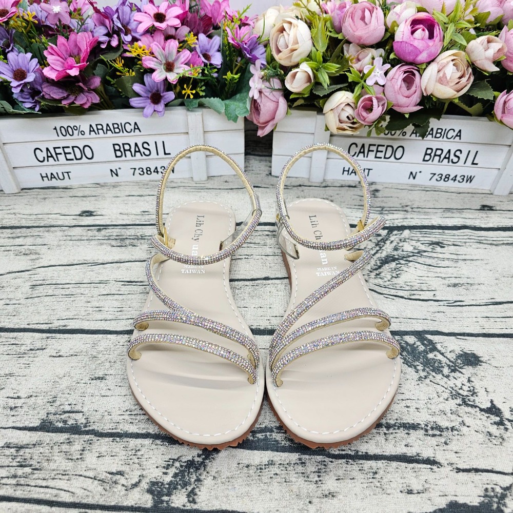 好穿不磨腳🔝MIT製 水鑽羅馬涼鞋 平底涼鞋 繞帶涼鞋 繩子涼鞋 女涼鞋-細節圖2