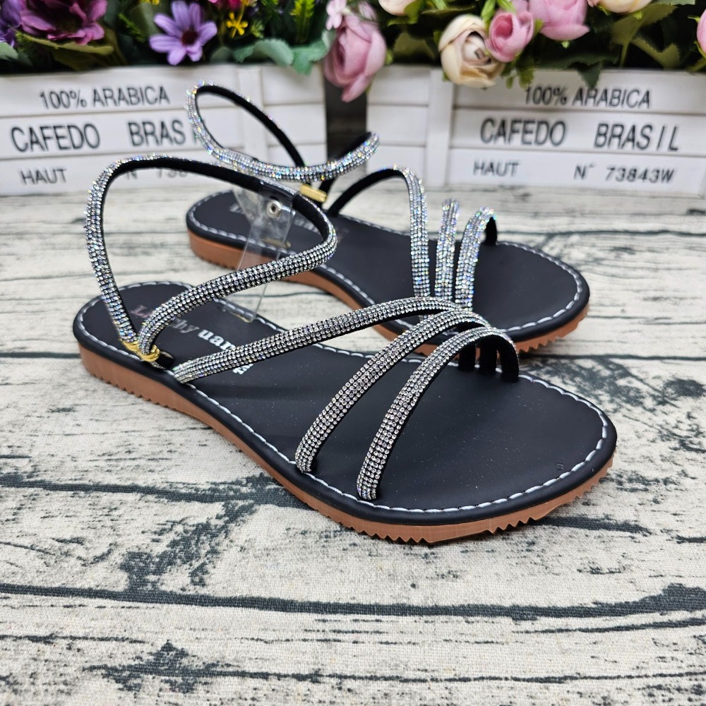 好穿不磨腳🔝MIT製 水鑽羅馬涼鞋 平底涼鞋 繞帶涼鞋 繩子涼鞋 女涼鞋-細節圖5