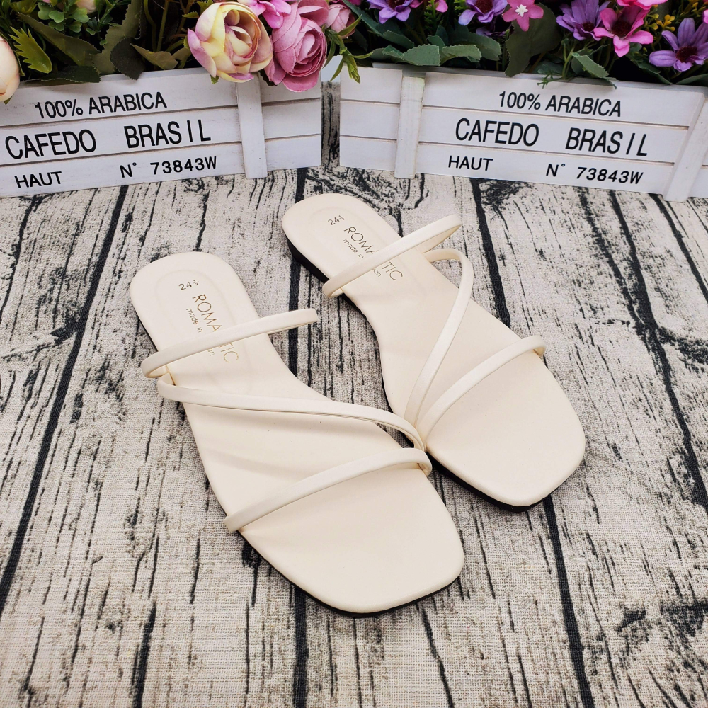 現+追💕 MIT製 韓版 多繩平底涼拖 一字細帶平底拖鞋 軟墊 輕量-細節圖2