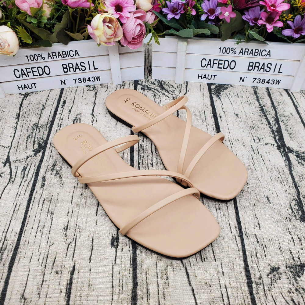 現+追💕 MIT製 韓版 多繩平底涼拖 一字細帶平底拖鞋 軟墊 輕量-細節圖4