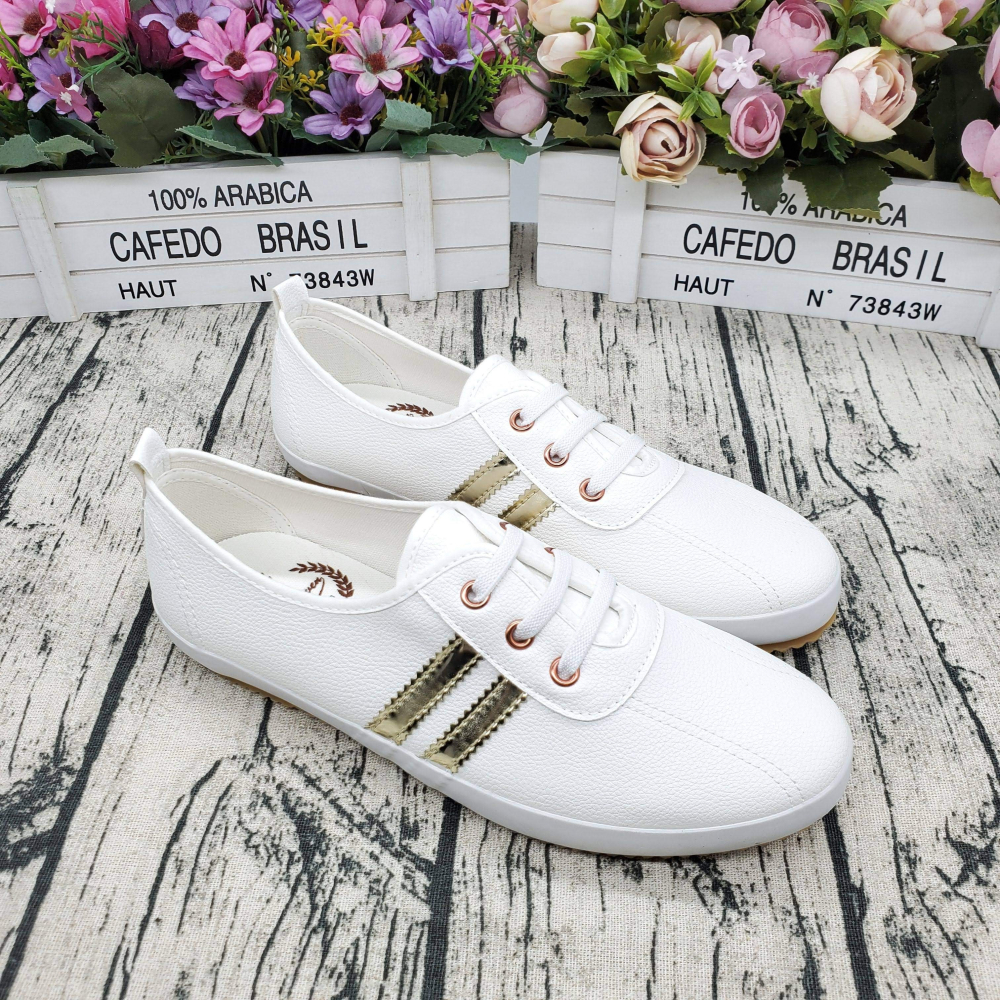 熱銷百搭❤MIT製 韓版超軟Q皮革 免綁帶 小白鞋 休閒鞋 懶人鞋-細節圖7