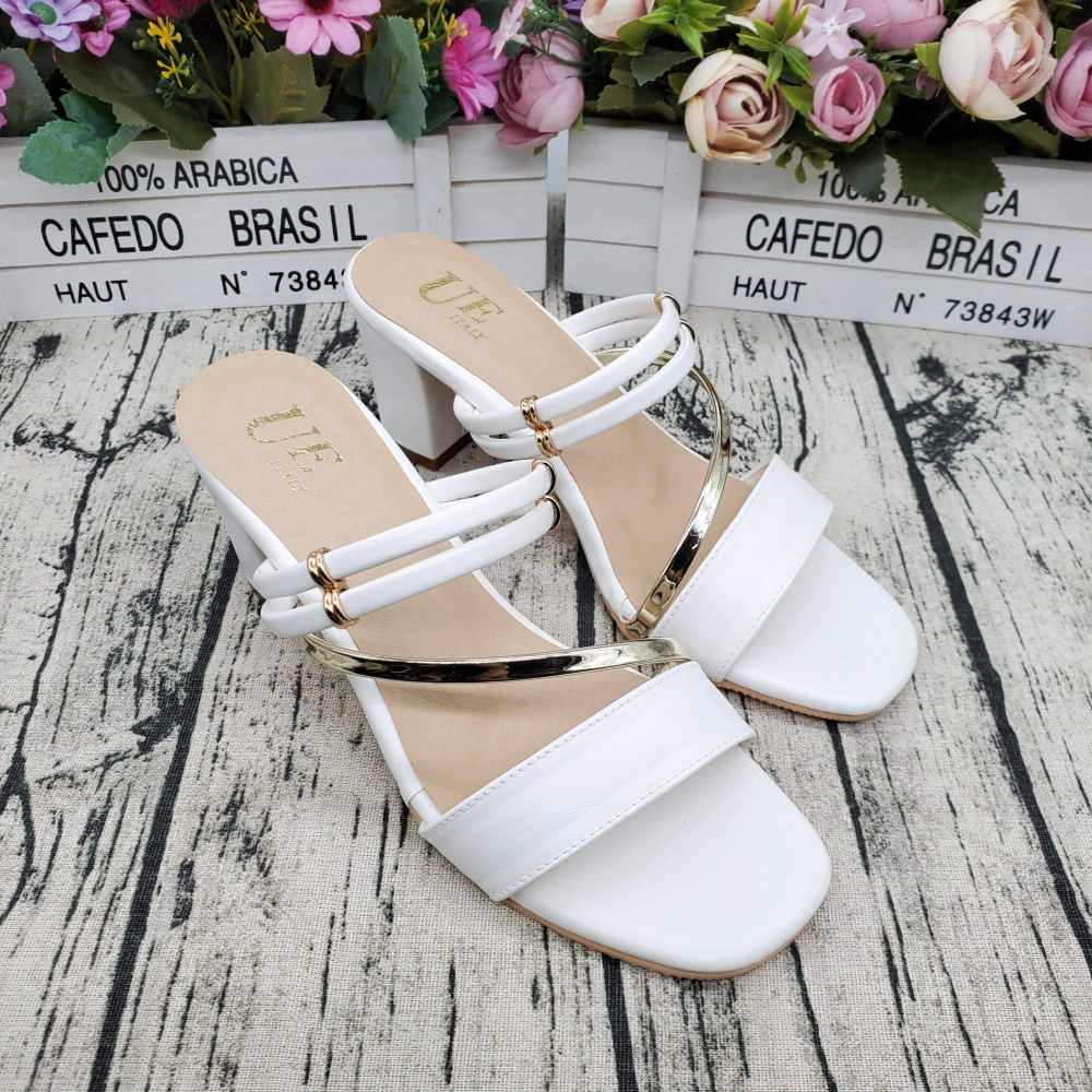 春夏熱銷🔝MIT  人氣款 一鞋兩穿 金屬拼接粗跟涼鞋 高跟涼鞋 洋裝穿搭 軟墊 台灣出貨-細節圖3