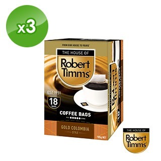 【Robert Timms】黃金哥倫比亞濾袋咖啡3入組(105g×18包/盒)-細節圖2