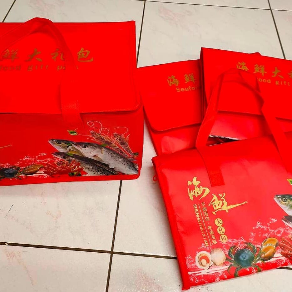 特製彩印年節送高檔禮品蛋糕保鮮袋  尊榮客人海鮮凍品牛羊肉保冷袋  餐廳外送菜餚保溫袋-細節圖3
