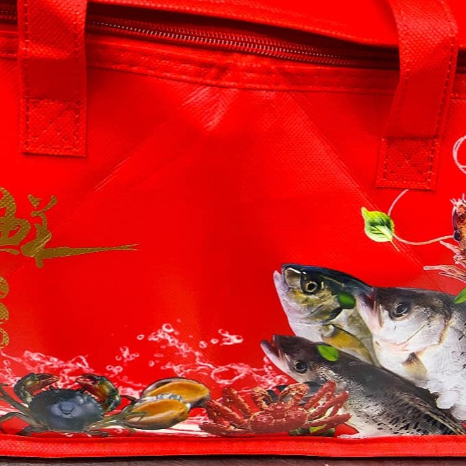 特製彩印年節送高檔禮品蛋糕保鮮袋  尊榮客人海鮮凍品牛羊肉保冷袋  餐廳外送菜餚保溫袋-細節圖4