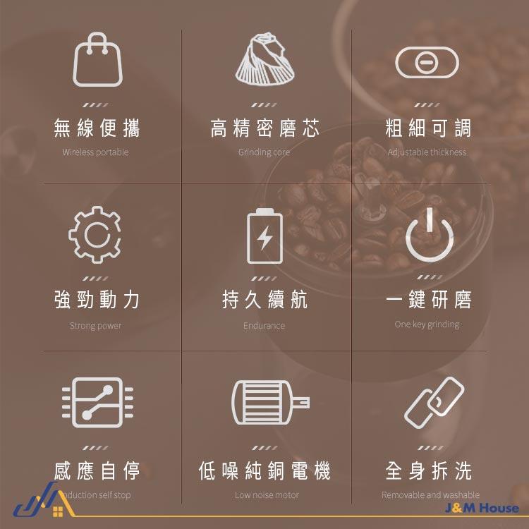咖啡豆磨豆機 電動磨豆機 研磨機 無線磨豆機 電動研磨機 陶瓷研磨芯 磨粉器-細節圖2