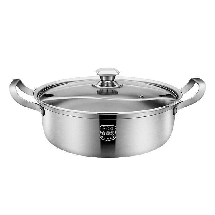 不銹鋼304鴛鴦鍋 一體鴛鴦火鍋 麻辣鍋 不挑爐具 一體成形火鍋32CM 無焊接 附鍋蓋-細節圖2