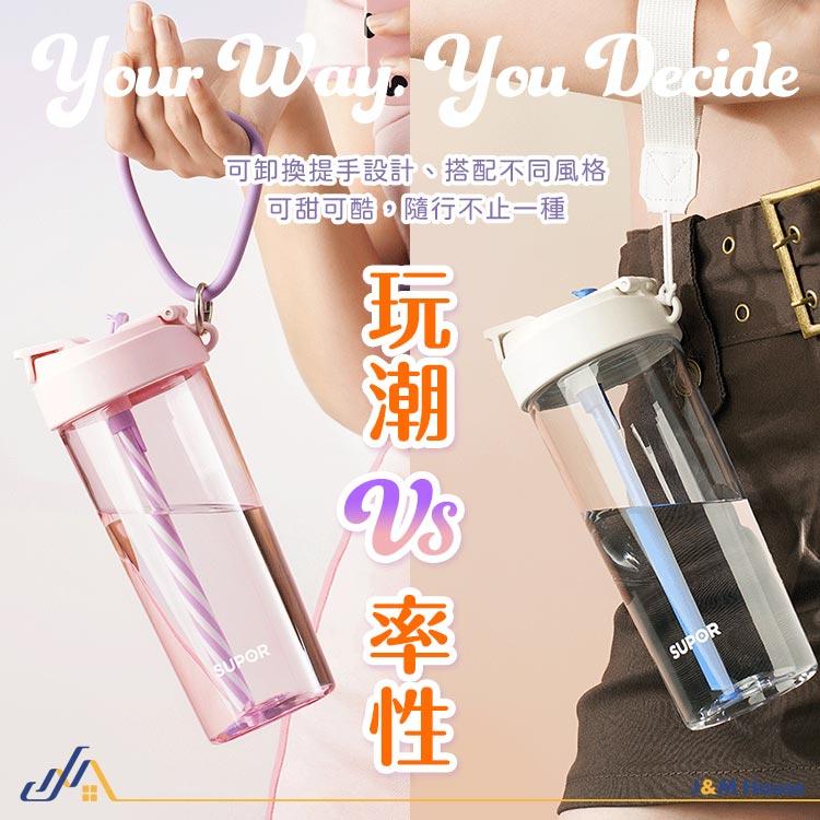 雙飲隨行杯 吸管杯 輕量Tritan隨行杯 650ml 環保杯 大容量-細節圖3