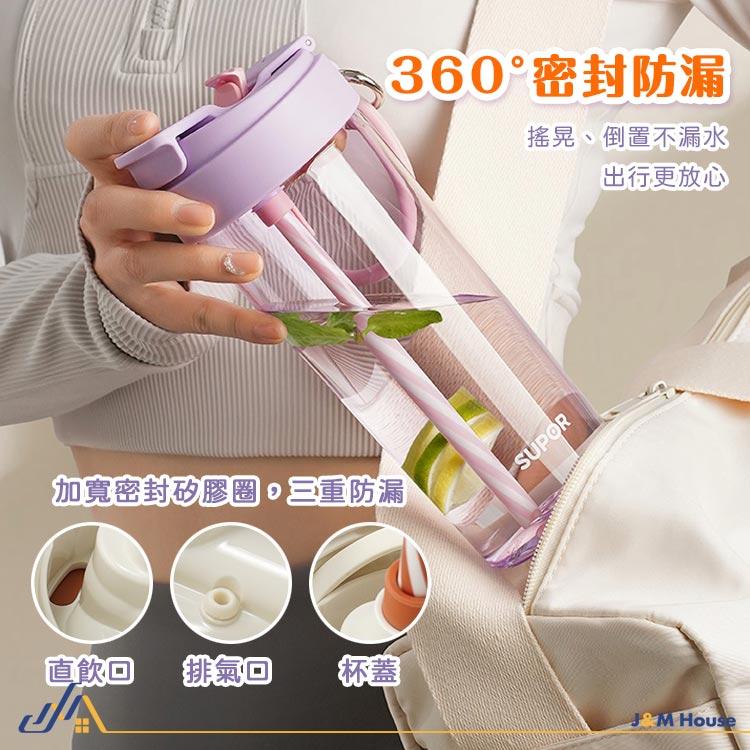 雙飲隨行杯 吸管杯 輕量Tritan隨行杯 650ml 環保杯 大容量-細節圖7