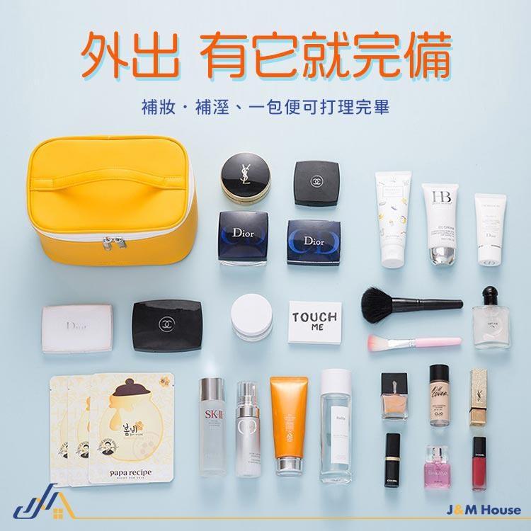 【台灣現貨】CANDY心動手提化妝包 旅行隨身包 PU手提化妝包 大容量收納包 化妝品收納包 洗漱包-細節圖6