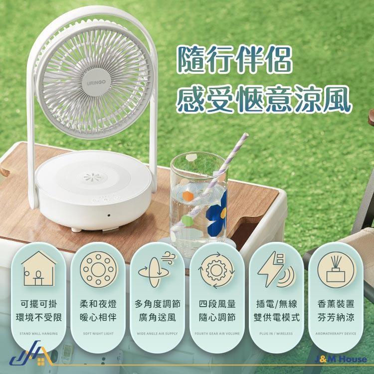 【台灣現貨】七彩叮噹桌面壁掛懸浮扇 摺疊循環扇 小夜燈 壁掛扇 USB風扇 電風扇 擺頭 風扇-細節圖2