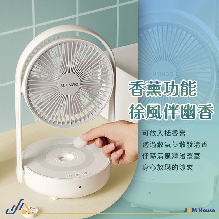 【台灣現貨】七彩叮噹桌面壁掛懸浮扇 摺疊循環扇 小夜燈 壁掛扇 USB風扇 電風扇 擺頭 風扇-細節圖4