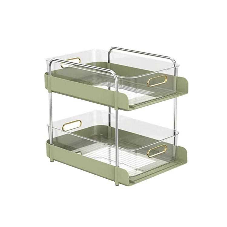 桌面簡約雙層收納架 桌上收納 展示架 文具架 化妝品收納 浴室收納 廚房收納-細節圖9