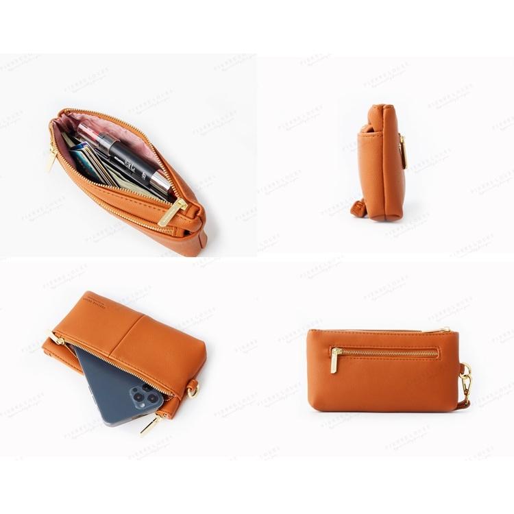 時尚雙層拉鏈手拿包 經典拉鏈皮夾 中長款錢包 長夾-細節圖6