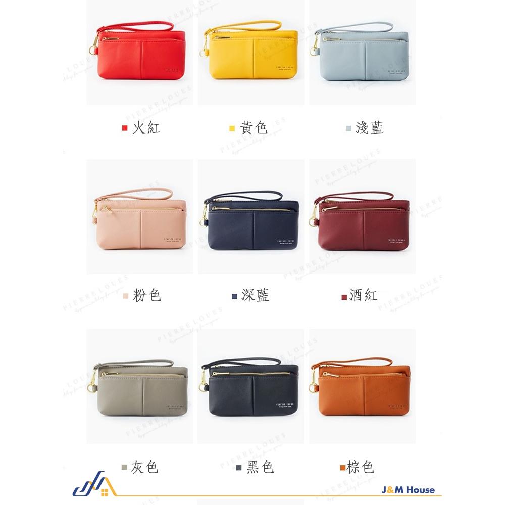 時尚雙層拉鏈手拿包 經典拉鏈皮夾 中長款錢包 長夾-細節圖8