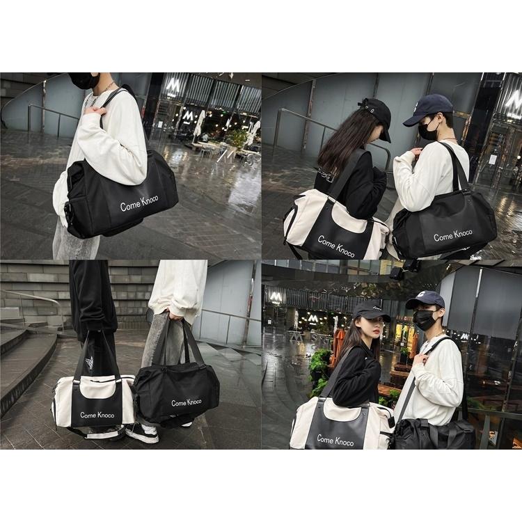 單肩運動收納包 大容量獨立鞋倉 乾濕分離 運動包 瑜珈包 籃球包 手提袋 旅行袋男女款-細節圖3