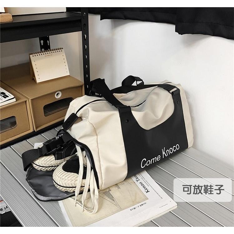 單肩運動收納包 大容量獨立鞋倉 乾濕分離 運動包 瑜珈包 籃球包 手提袋 旅行袋男女款-細節圖6