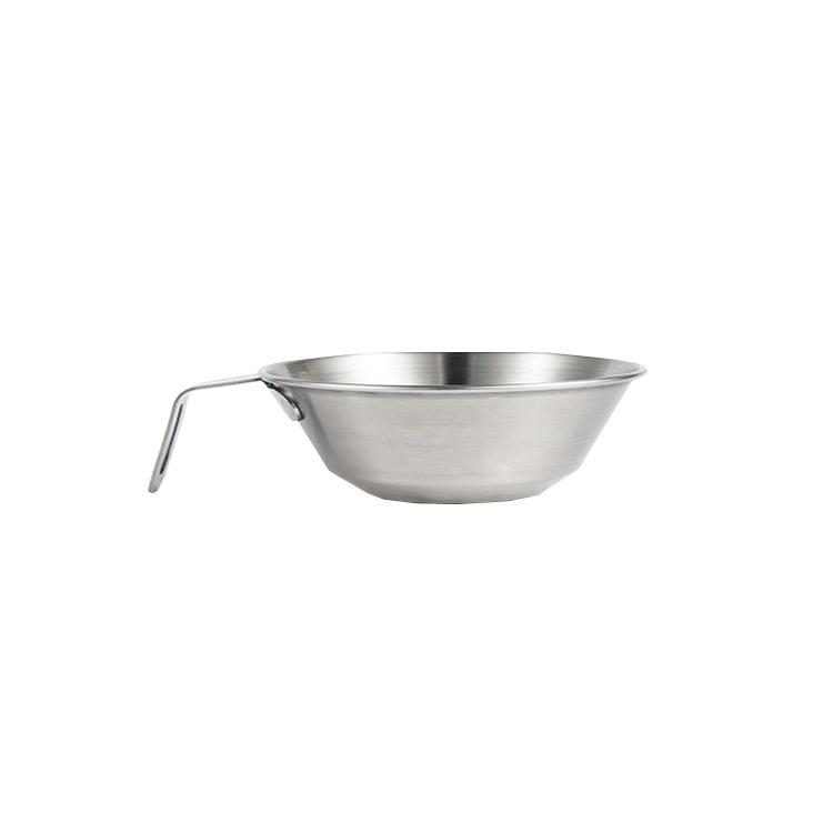 【台灣現貨】黑鹿戶外304不銹鋼碗 露營收納碗盤 隔熱防燙 450ml 碗盤-細節圖6