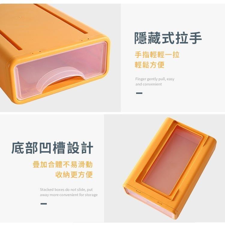 【台灣現貨】馬卡龍 桌面抽屜收納盒 置物盒 儲物盒 文具盒 抽屜櫃 收納 收納盒 收納櫃 收納箱 4入組-細節圖8