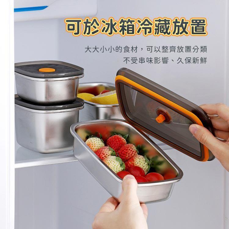 【台灣現貨】304不銹鋼長方形密封盒 450ml 廚房 露營 野炊 冬季新款 保鮮盒-細節圖3
