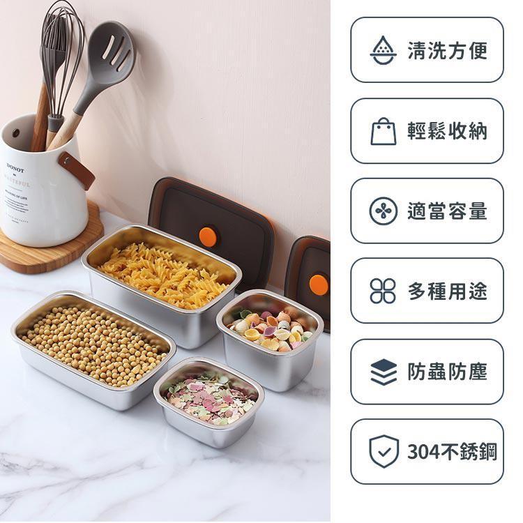 【台灣現貨】304不銹鋼長方形密封盒 450ml 廚房 露營 野炊 冬季新款 保鮮盒-細節圖8