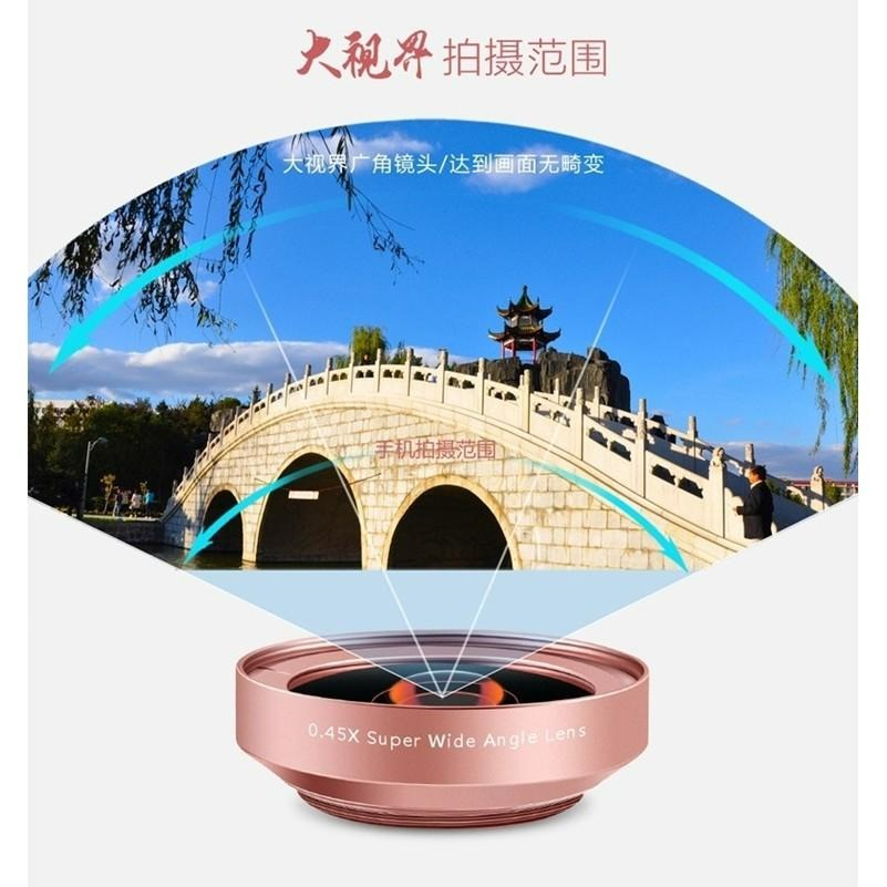 【台灣出貨】廣角鏡 超大廣角0.45X 微距 二合一鏡頭 手機鏡頭 鏡頭 自拍神器 手機鏡頭夾-細節圖8