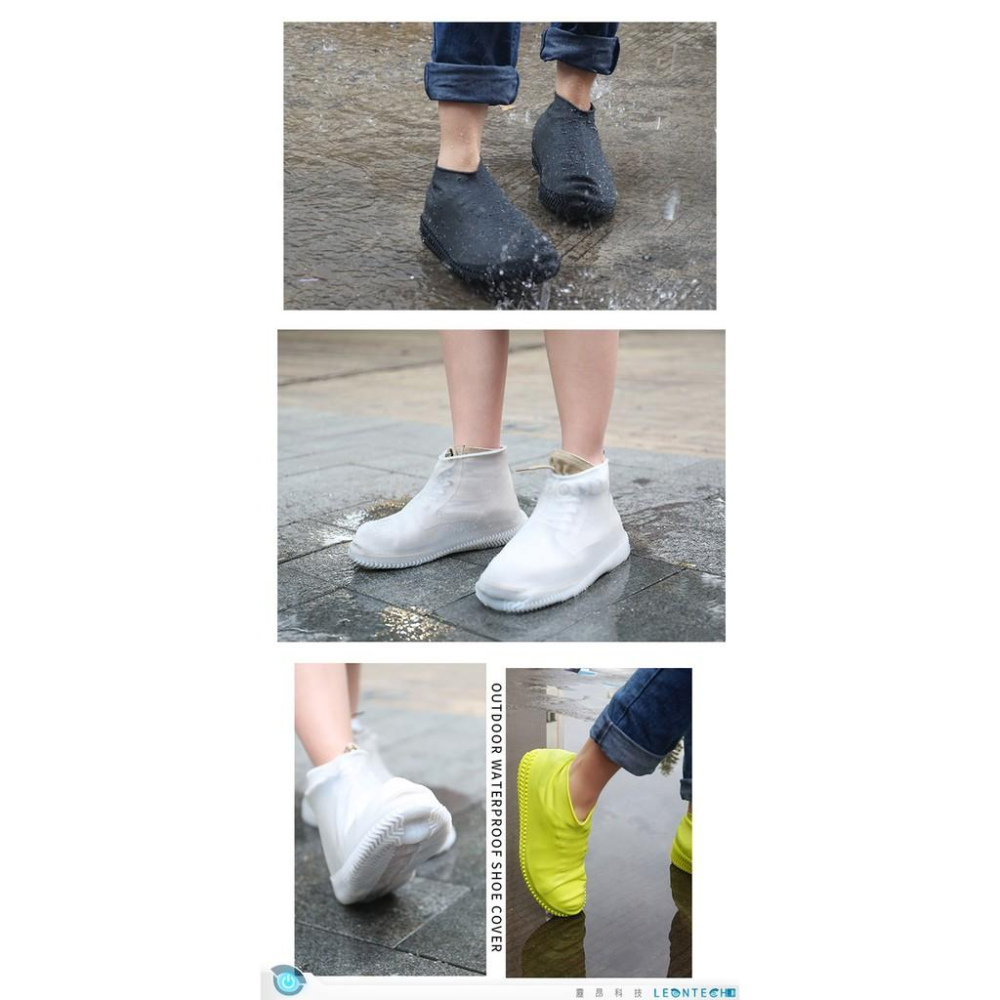 【台灣出貨】Coolnice 新款正品 矽膠防滑防雨鞋套 戶外耐磨防水鞋套 雨天鞋套 鞋套 雨鞋-細節圖7