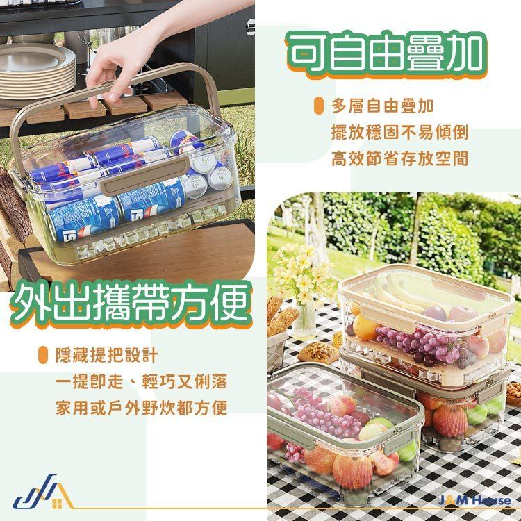 戶外兩用手提保鮮盒 收納保鮮盒 密封保鮮盒 透明保鮮盒 餅乾盒 密封盒-細節圖6