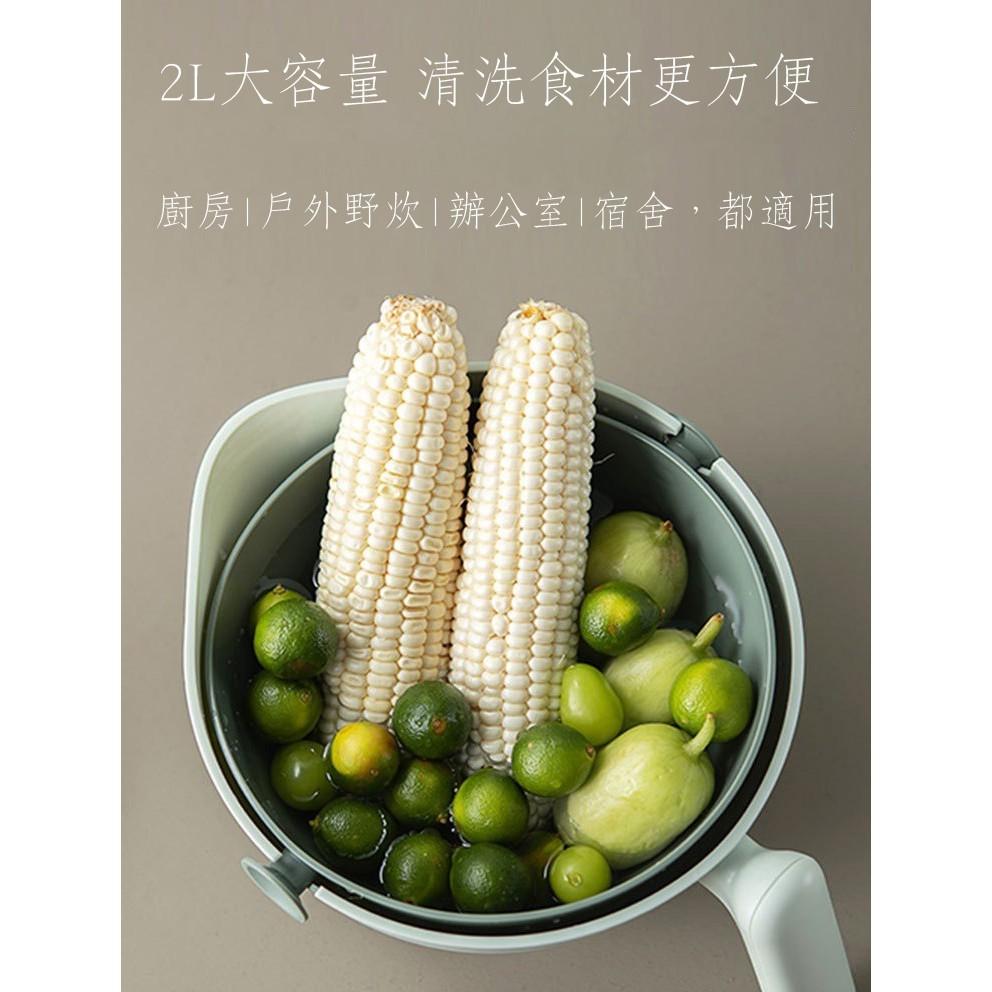 【台灣出貨】韓式蔬果瀝水籃 一分兩籃 蔬果旋轉瀝水籃 洗菜籃-細節圖6