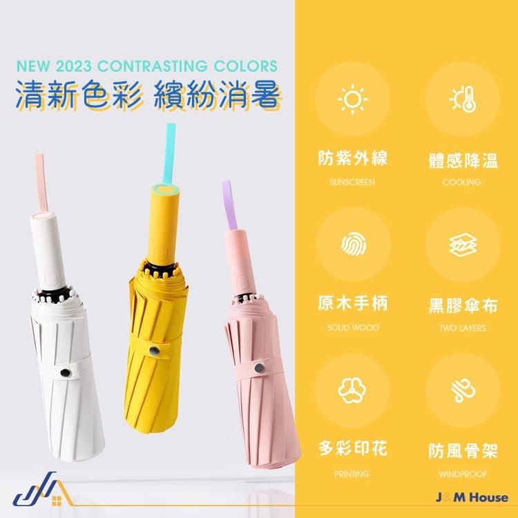 新款72骨全自動抗風摺疊傘 自動折疊傘 雨傘 加大加厚 情侶傘 男士傘 折疊傘-細節圖3